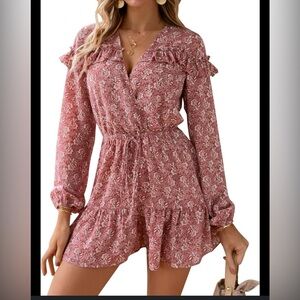 Women’s floral jumpsuit long sleeve size small